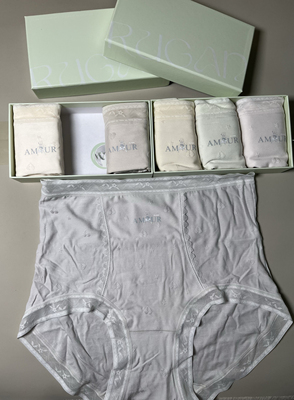 和美家天丝莱赛尔花边织带中高腰女士内裤三条装女士精品内裤