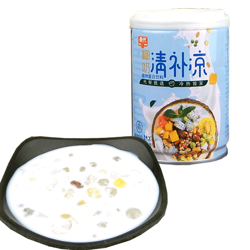 【专区68-20】海南特产春光椰奶清补凉245g罐装植物蛋白饮料椰果