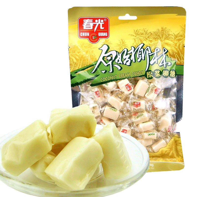 春光海南特产160g椰奶水果糖糖