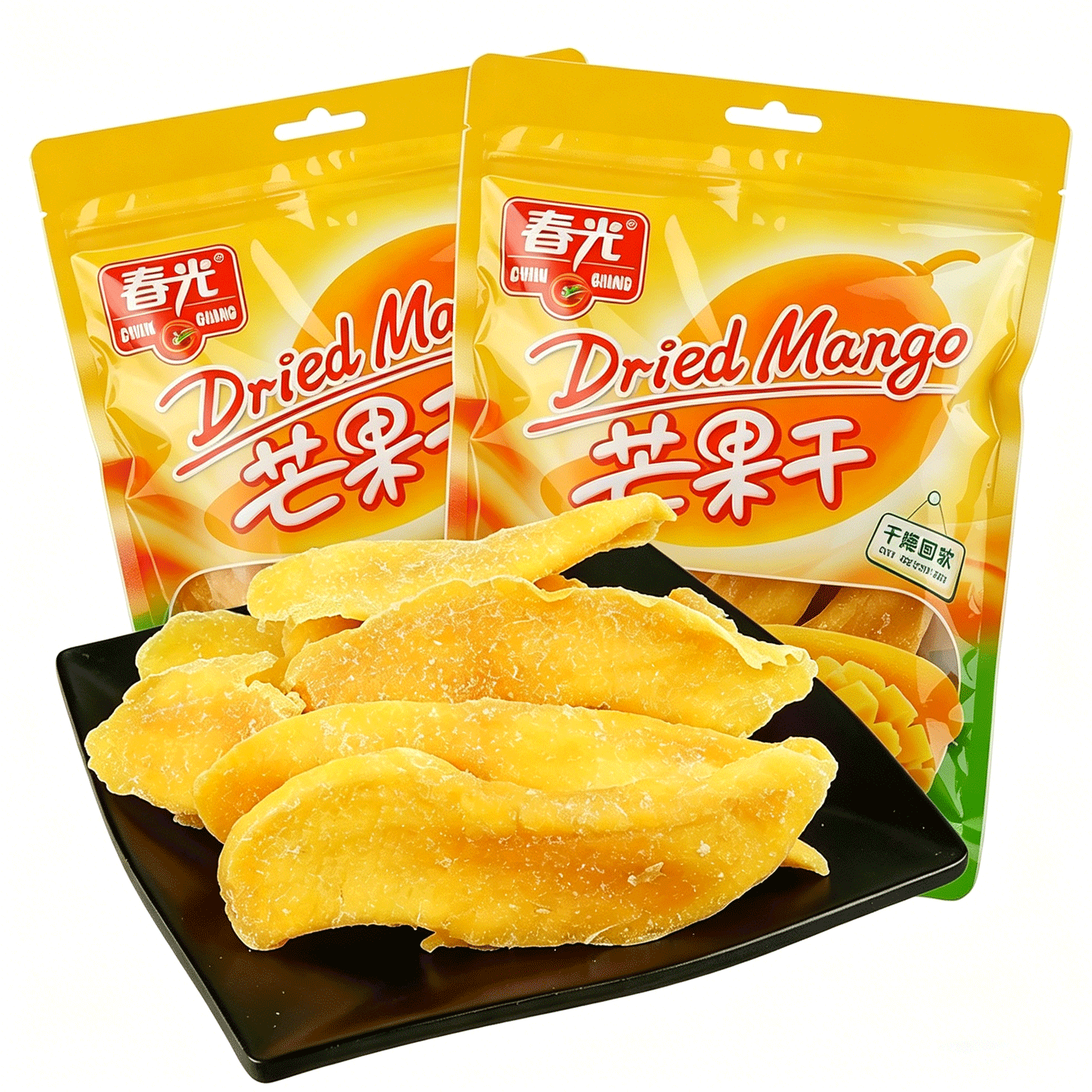 春光芒果干168g*2袋 海南特产 糖渍芒果肉果脯休闲零食小吃