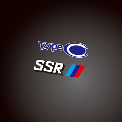 汽车贴纸适用于 SSR Type-C 高品质替换贴纸 可定制轮毂贴纸 0360