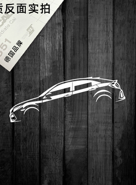 定制贴纸适用于Civic FK7 思域剪影贴纸镂空车贴车侧剪影贴纸7588