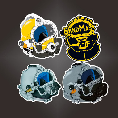 适用于Kirby Morgan卡比摩根潜水头盔防水防海水水下反光贴纸0236