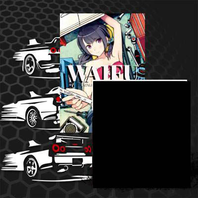 汉魂贴纸适用于反光低JDM车贴