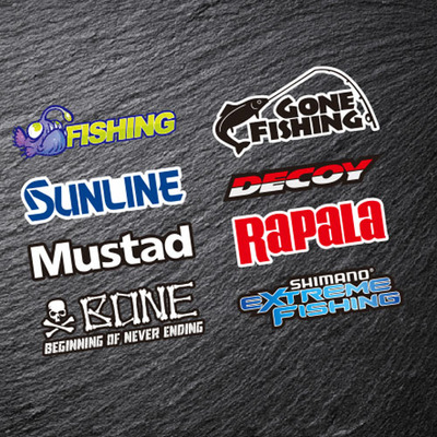 汉魂贴纸适用于SUNLINE MUSTAD 钓鱼路亚贴纸禧玛诺贴纸定制0073