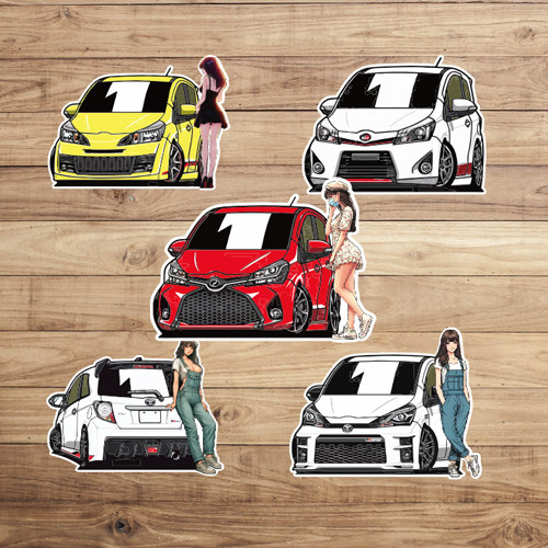 定制贴纸适用于丰田威兹Vitz 丰田威驰  Yaris汽车反光贴纸 7180