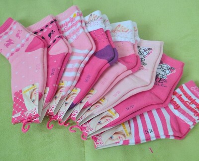 芭比女童袜冬款儿童毛圈毛巾袜