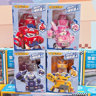 miniso名创优品超级飞侠变形Q版机器人乐迪小爱儿童变形玩具模型