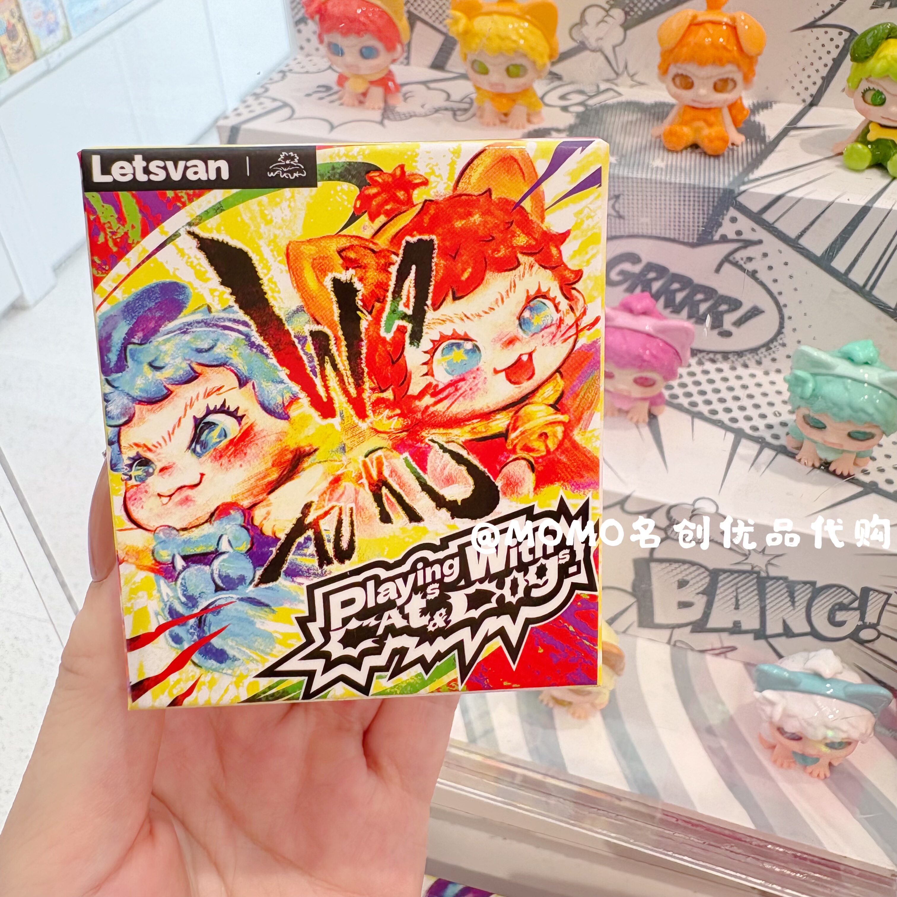 miniso名创优品WAKUKU哇库库猫狗大作战盲盒手办迷你萌粒桌面摆件