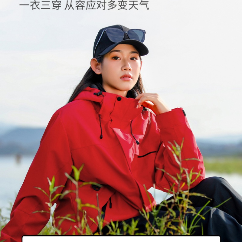 秋冬装新款三合一冲锋衣夹克男女士两件套情侣休闲户外登山抓绒衣