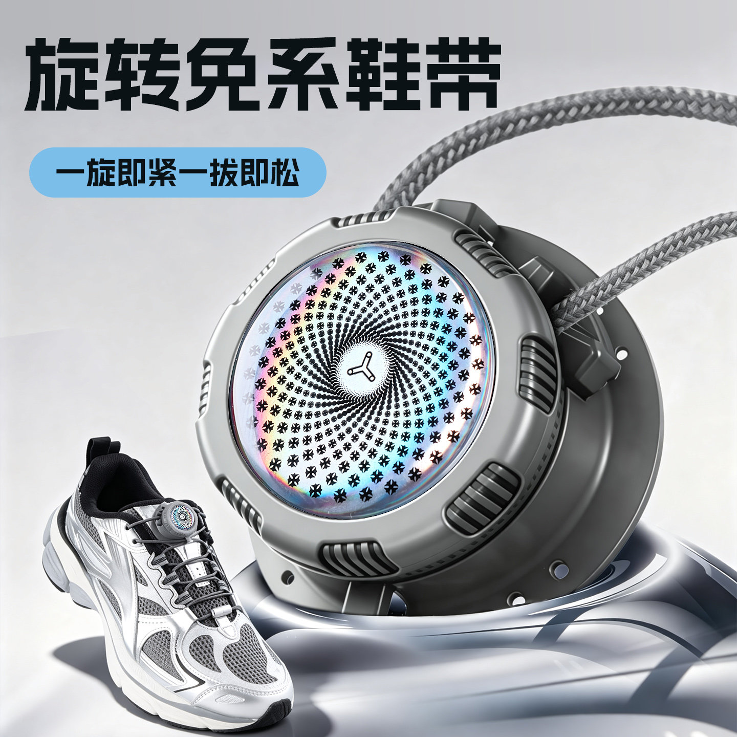 【松脱直接退！！】旋转纽扣鞋带图片