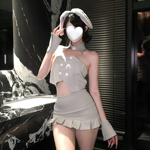 刺猬小姐*灰色小兔叽制服套装女