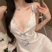 白月光性感气质吊带蝴蝶睡裙纯欲风显瘦蕾丝少女连衣裙甜美睡衣女