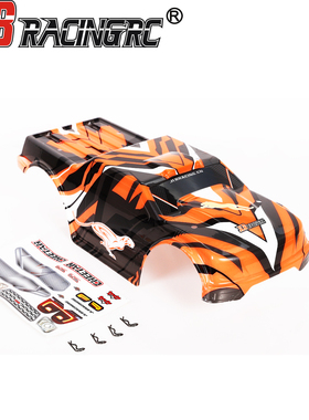 金猎豹1:10电动遥控四驱大脚车玩具配件EA1083大脚11101橙色车壳