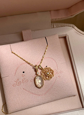 v金材质雪花镂空项链高级感设计轻奢时尚新潮个性百搭小众饰品