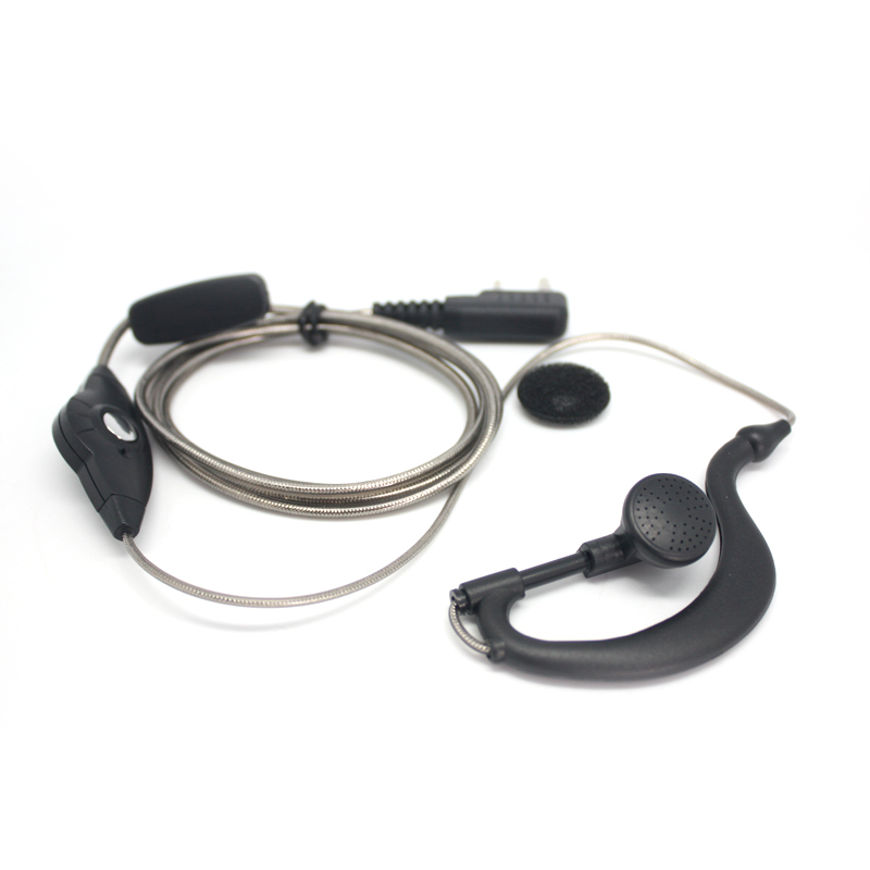 对讲机耳机 耳麦入耳式 粗线耐拉宝锋等各大品牌K头通用型