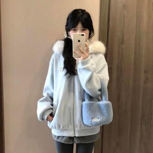 2026新款秋冬季棉服女款韩系宽松夹棉加厚呢子上衣外套棉袄棉衣女