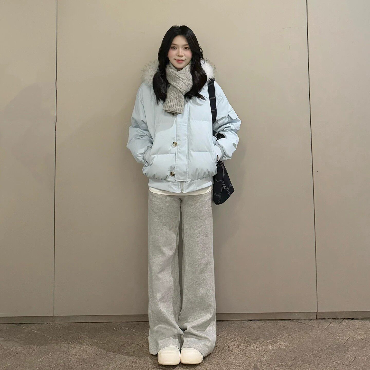 韩版羽绒棉服女士2026新款派克服冬季加绒加厚棉袄大毛领棉衣外套