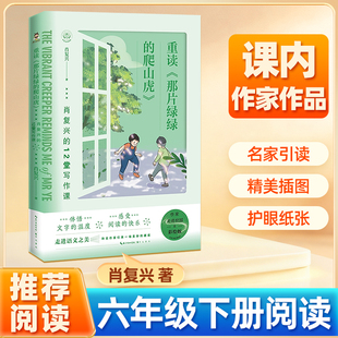 重读那片绿绿的爬山虎 肖复兴的12堂写作课 作家走进校园系列 彩绘版六年级下册推阅读课外书荐籍 儿童文学读物寒暑假正版阅读书目
