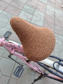 冬季 毛绒自行车座套女士脚踏车保暖坐垫 加厚新款