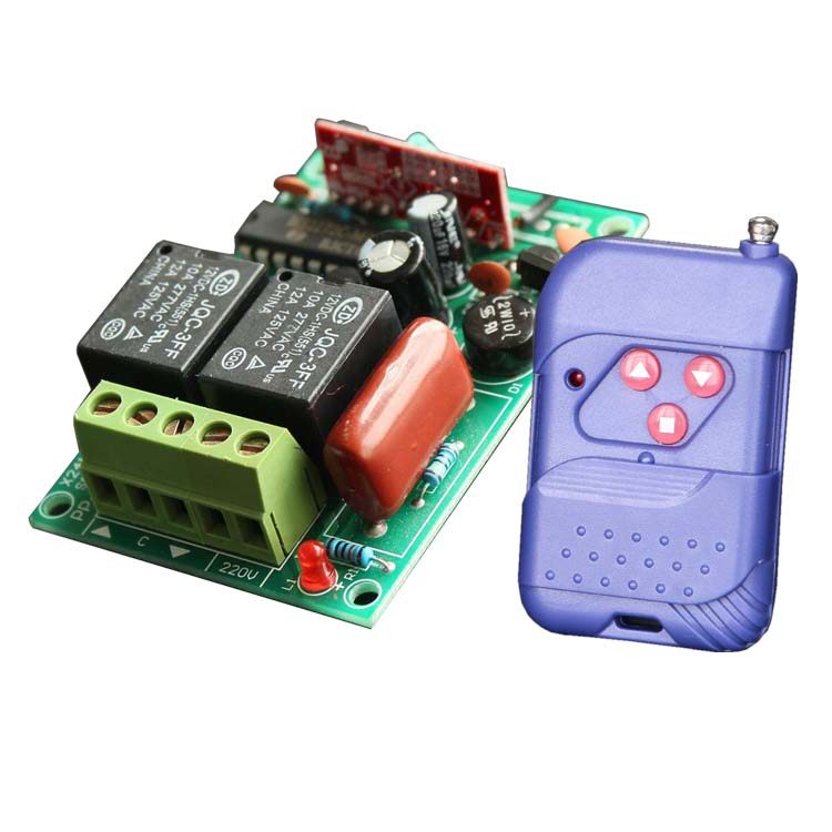 无线遥控器控制电机220V正反转灯