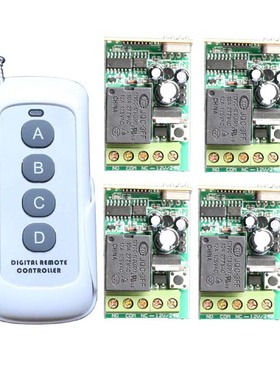 4路315M433MT4M4L412V24V灯无线遥控开关电动门电机控制RF远距离