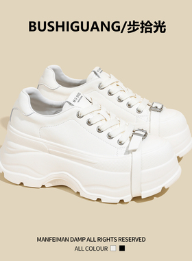 松糕底小白鞋女2026春新款厚底百搭增高轻便欧货爆款休闲运动板鞋