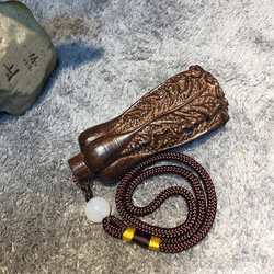 越南沉香木雕刻手把件皮黑木雕工艺品摆件白菜寓意百财小礼品