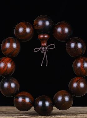 老挝红酸枝佛珠手串交趾黄檀民族风红木手链男女文玩跑量礼品厂家