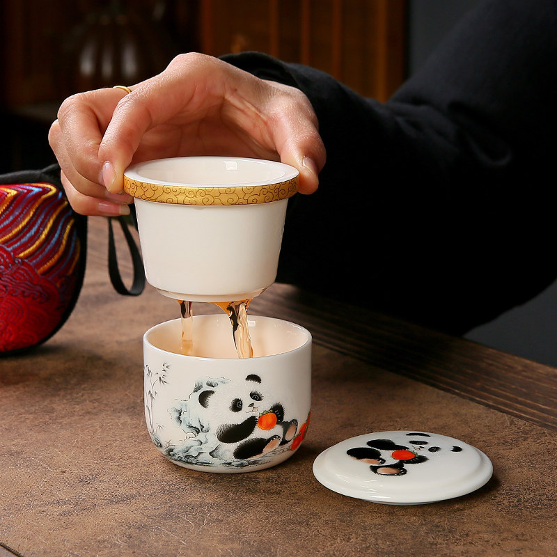 便携式户外旅行茶具一壶一杯陶瓷快客杯单人露营随身收纳精致套装,餐饮具,旅行茶具,淘宝优惠券,粉丝福利购,淘宝优惠卷