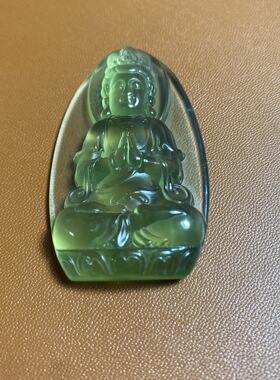 岫玉吊坠180料观音挂件老坑瓶底绿观音菩萨玉坠吊毛衣坠女款玉坠