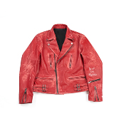 ATM 25FW ARTIST 红色进口头层牛皮夹克机车短款 廓形外套皮衣