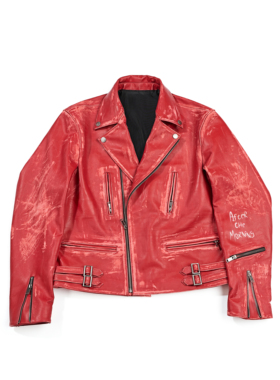 【ATM】25FW  ARTIST 红色进口头层牛皮夹克机车短款廓形外套皮衣