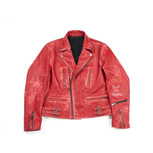 红色进口头层牛皮夹克机车短款 ARTIST 25FW 廓形外套皮衣 ATM