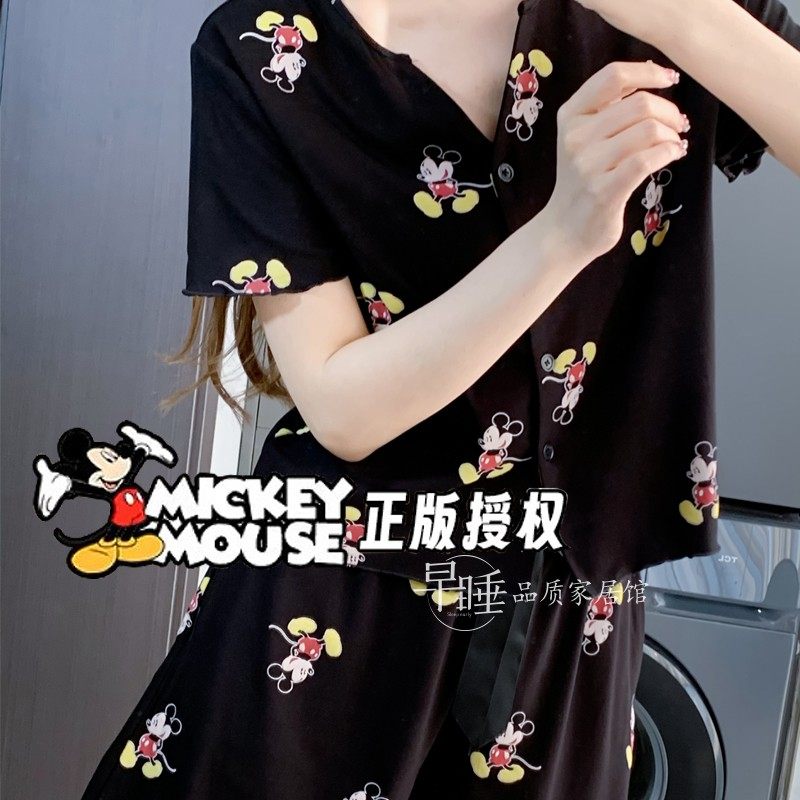正版米奇莫代尔夏季短袖睡衣女