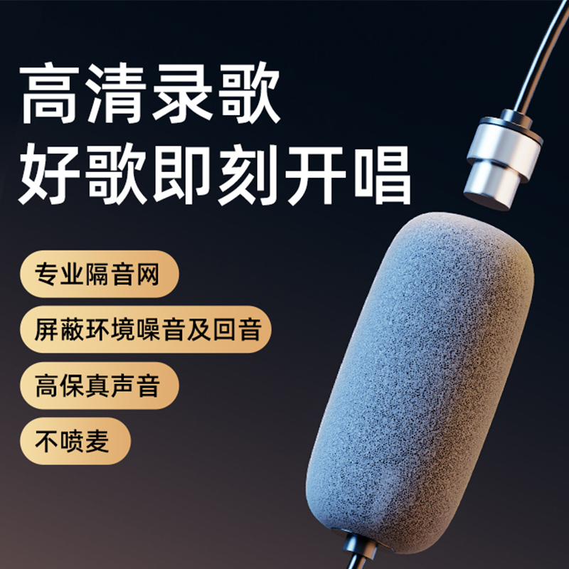 铂迈K7双麦克风全民k歌耳机有线入耳式唱吧酷唱高分K唱歌硅麦克风-封面