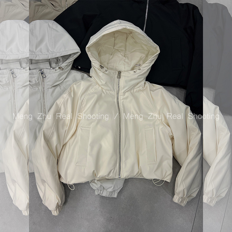 高端现货2024年冬季新款工装冲锋衣90白鸭绒外套pu皮防风羽绒服女,女装/女士精品,羽绒服,淘宝优惠券,粉丝福利购,淘宝优惠卷