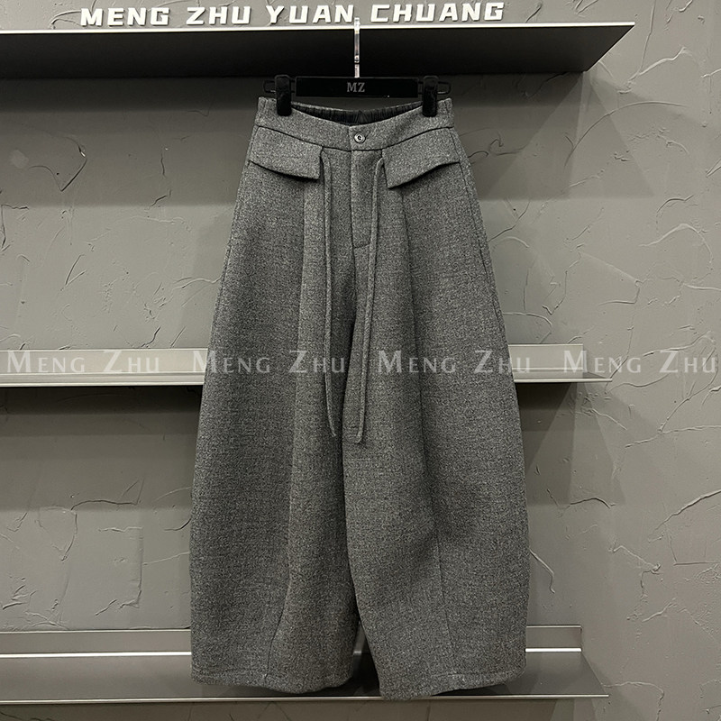 高端欧货冬季新款高级感巨好看的裤子休闲阔腿直筒裤女加绒西装裤,女装/女士精品,休闲裤,淘宝优惠券,粉丝福利购,淘宝优惠卷