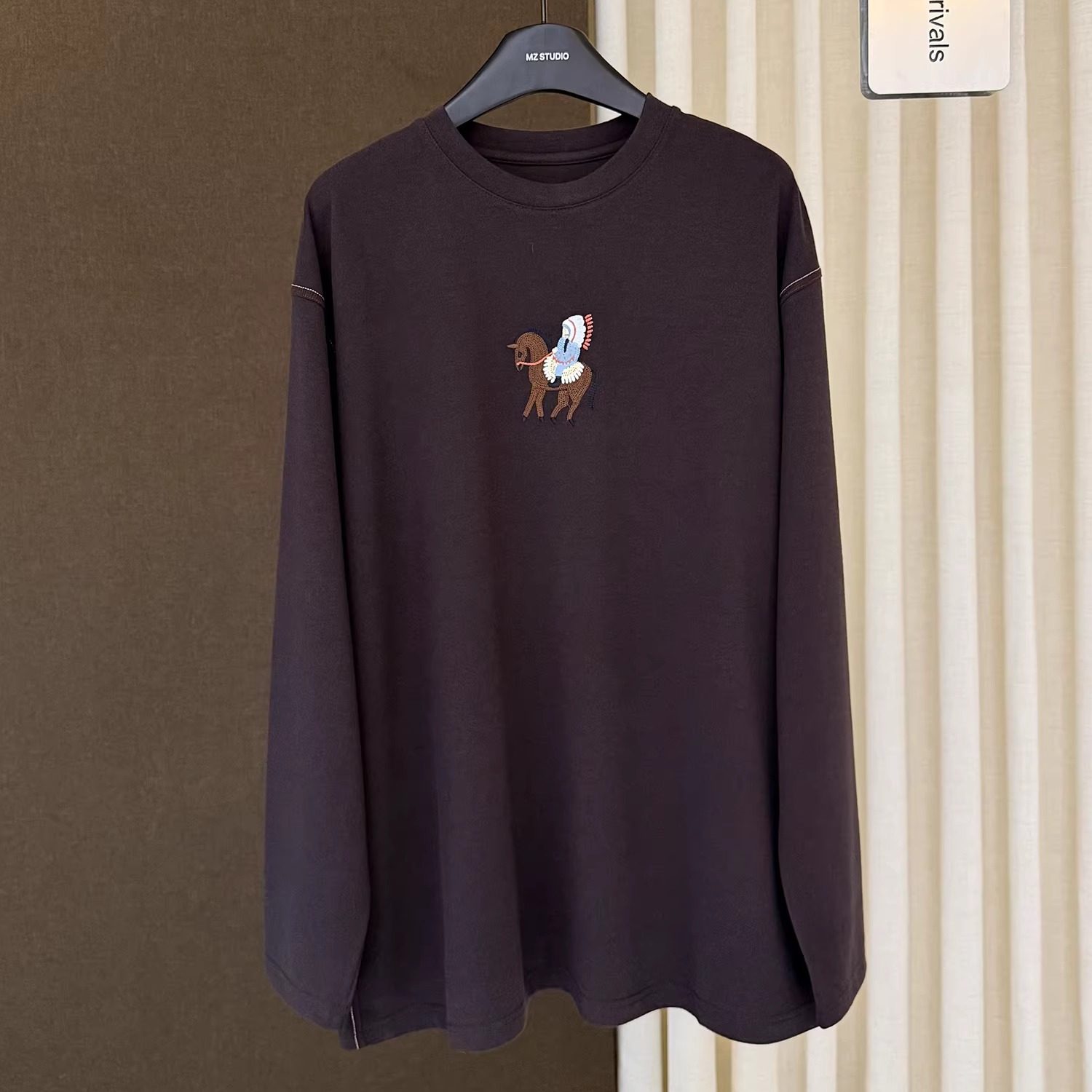 高端欧货冬季新款圆领卡通动漫小马刺绣高弹力打底针织T恤女上衣,女装/女士精品,T恤,淘宝优惠券,粉丝福利购,淘宝优惠卷