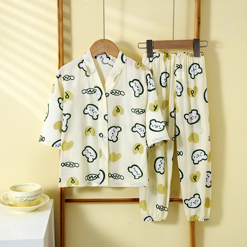 新款【儿童棉绸睡衣】棉绸套装