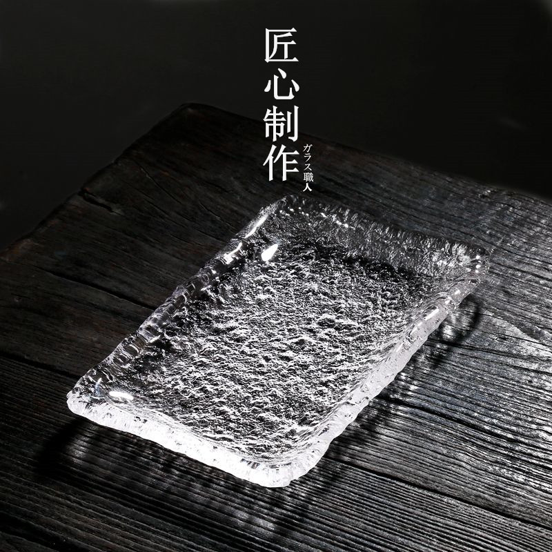 加大号ins风玻璃托盘日式放水杯图片