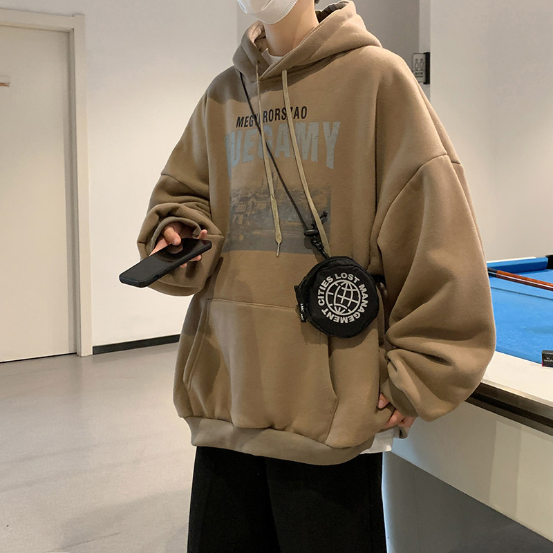 情侣大码美式潮牌港风ins2024春季宽松休闲潮流连帽卫衣男Y774P65,男装卫衣,电商A222A