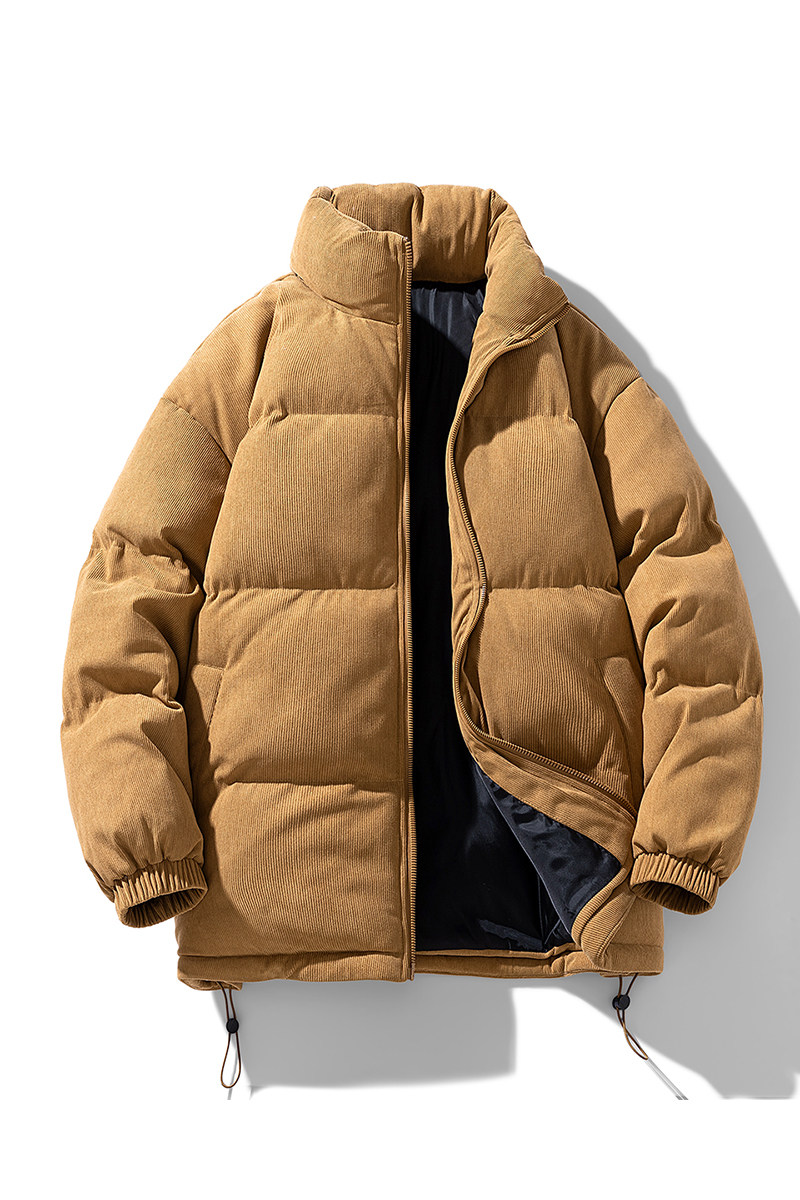 高品质2024冬新宽松纯色灯芯绒潮棉衣男棉服情侣大码Y368P88,男装棉衣,电商A222A