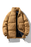 高品质2024冬新宽松纯色灯芯绒潮棉衣男棉服情侣大码Y368P88，男装棉衣，电商A222A