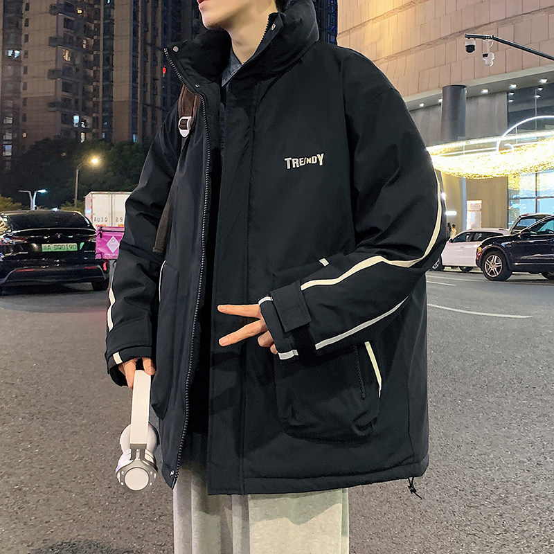 高品质港风2024冬新工装宽松潮流棉衣男棉服情侣大码Y377P108图片