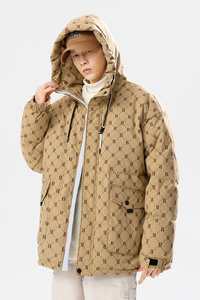 90%标羽绒服男连帽宽松2024冬季美式高街情侣大码YR76P298图片