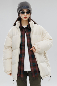 美式休闲潮流棉衣女棉服高品质2024秋冬新宽松面包服情侣Y387P88图片