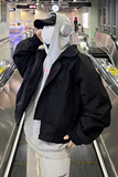 2024秋冬新oversize美式高街宽松潮流纯色夹克男外套Y322P65，男装夹克，电商A222A