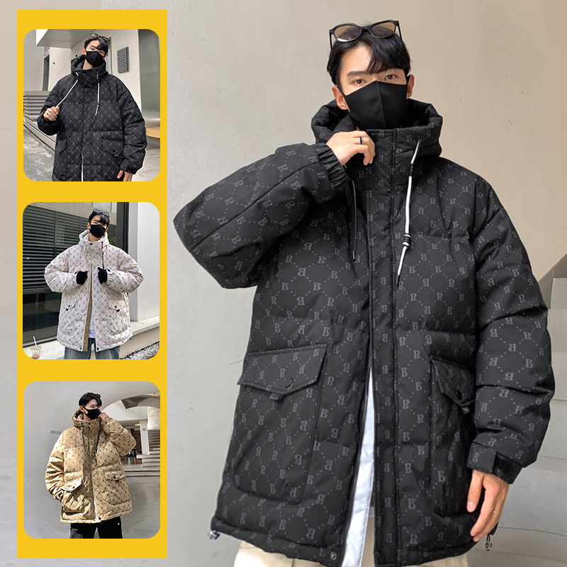 90%标高品质连帽羽绒服男2024秋冬新宽松潮流情侣大码YR32P298图片
