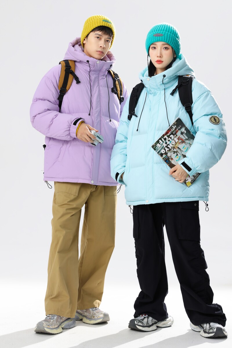 潮流美式休闲情侣大码90%标羽绒服男连帽2024冬新宽松YR57P298,男装羽绒服,电商A222A
